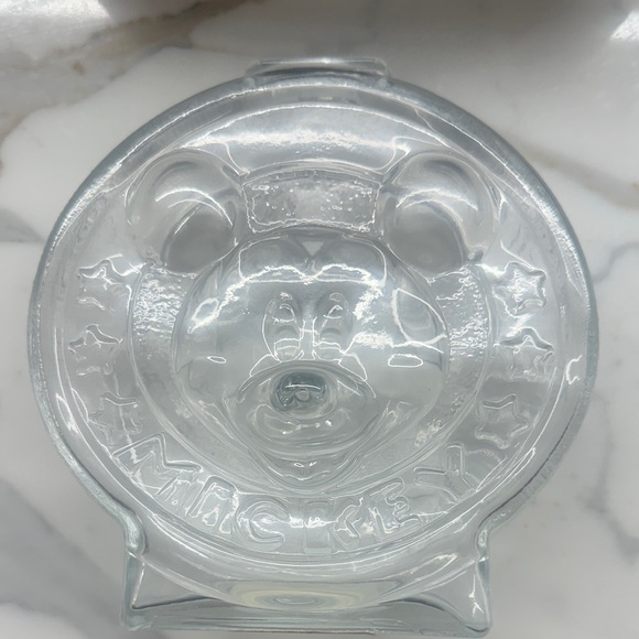 Anchor Hocking Disney Mickey & Minnie Mouse Clear Glass Coin Piggy Bank - Picture 1 of 5